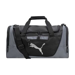 NWT PUMA Evercat Contender Duffel Bag Black Gray Gym Travel